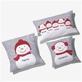 Snowman Family Personalized Lumbar Pillow - 21535