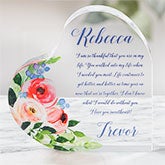 Personalized Romantic Acrylic Keepsake -  Add Any Text - 21556