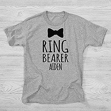 Personalized Ring Bearer Shirt - Bow Tie - 21597