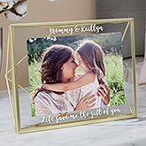 Engraved Photo Frame - Gold Prisma Glass - 21623