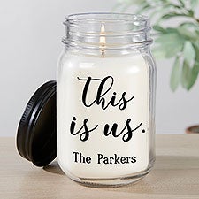 This Is Us Personalized Farmhouse Candle Jar - 21626