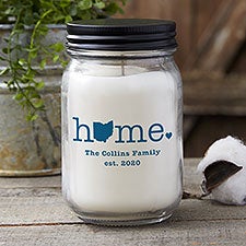 Home State Personalized Farmhouse Candle Jar - 21628