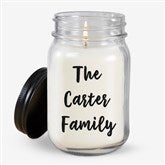 Personalized Mason Jar Candles - Add Any Text - 21629