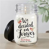 We Decided On Forever Personalized Wedding Candle Jar - 21630