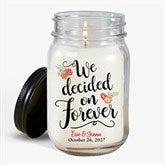 We Decided On Forever Personalized Wedding Candle Jar - 21630