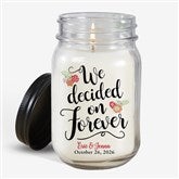 We Decided On Forever Personalized Wedding Candle Jar - 21630