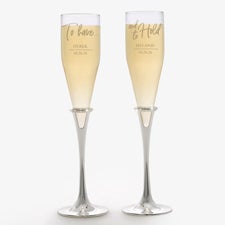 Lenox Champagne Flutes - Personalized Wedding Flutes - 21631