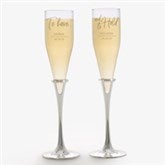 Lenox Champagne Flutes - Personalized Wedding Flutes - 21631