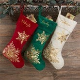 Personalized Red & Gold Christmas Stockings - 21635