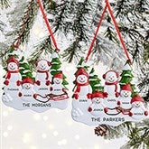 Personalized Snowman Family Ornaments - 21701