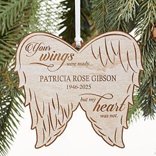 Personalized Angel Wings Memorial Ornament - 21721
