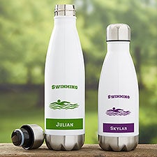 Swimming Personalized Insulated Water Bottles - 21744