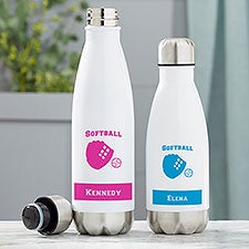 Softball Personalized Insulated Water Bottles - 21750