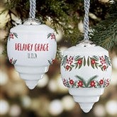 Winter Roses Baby's First Christmas Personalized Ornament - 21754