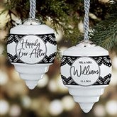 Happily Ever After Personalized Deluxe Drop Wedding Ornament - 21756