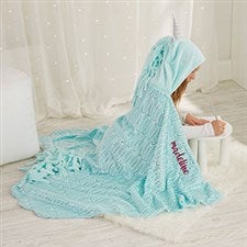 Personalized Unicorn Hooded Blanket - 21793