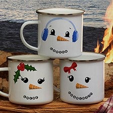 Personalized Camping Mugs - Snowman Characters - 21804