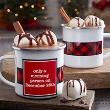 Plaid Greetings Personalized Message Camping Mug - 21833