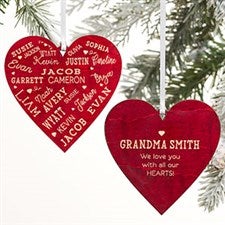 Personalized Close To Her Heart 22 Name Ornament - 21837