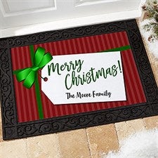 Personalized Holiday Doormats - Gift Tag Greetings - 21867