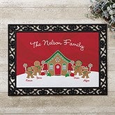 Personalized Christmas Doormats - Gingerbread Family - 21868