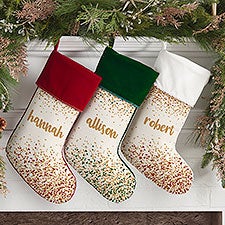Sparkling Name Personalized Christmas Stockings - 21872