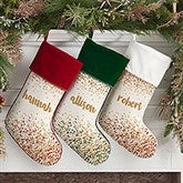 Sparkling Name Personalized Christmas Stockings - 21872
