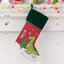 Dinosaur Personalized Christmas Stockings - 21887