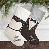 Bride  Groom Personalized Christmas Stockings - 21892