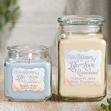 In Memory Personalized Scented Memorial Candles - 21899