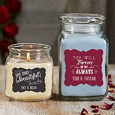 Love Quotes Personalized Scented Glass Candle Jars - 21902