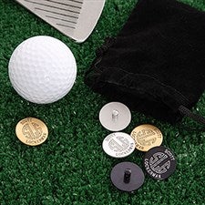 Personalized Golf Ball Markers Set With Initial Monogram - 2190D