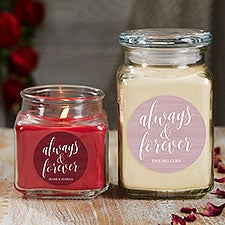 Always & Forever Personalized Romantic Scented Candles - 21914