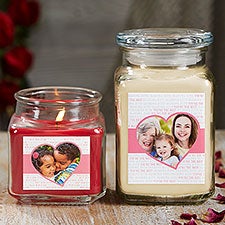 Love You This Much Custom Photo Scented Glass Candle Jars - 21924