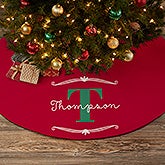 Name & Monogram Personalized Christmas Tree Skirt - 21943