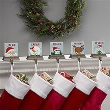 Whimsical Winter Characters Personalized Stocking Holders - 21949
