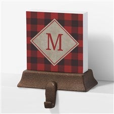 Cozy Cabin Personalized Buffalo Check Stocking Holders - 21950