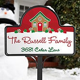 Gingerbread Family Personalized Garden Sign - 21966