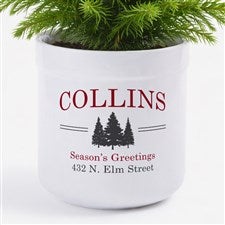 Vintage Holiday Personalized Outdoor Flower Pot - 21967