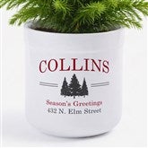 Vintage Holiday Personalized Outdoor Flower Pot - 21967