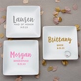 Personalized Ring Dish - Wedding Bridal Party - 21977
