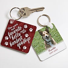 Personalized Pet Memorial Keychain - Pawprints On My Heart - 21984