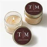 Personalized Mason Jar Candle Wedding Favors - Dark  Moody - 22050