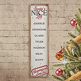 Santa's Nice List Personalized Barnwood Frame Wall Art - 22086