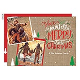 Christmas Burlap Photo Holiday Cards - 22151