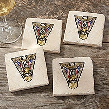 West Point Tumbled Stone Coaster Set - 22175