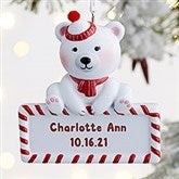 Baby Polar Bear Personalized Ornament - 22220