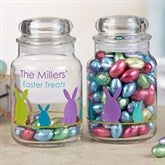 Easter Bunny Family Personalized Easter Candy Jar - 22226