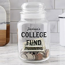 College Fund Personalized Glass Money Jar - 22227