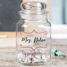 Personalized Large Glass Candy Jar With Lid, Office Receptionist